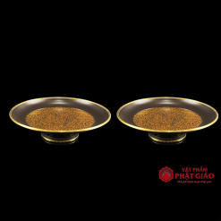 Đĩa Thờ Bằng Đồng Vân Đá Viền Vàng Cao Cấp 1 1 10