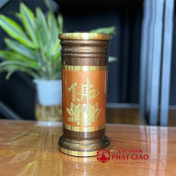 Ống Đựng Hương Bằng Đồng Hoa Sen Cao Cấp 1 1