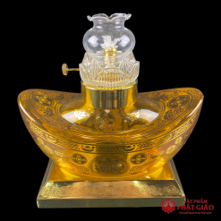 Đèn Dầu Đính Bảo Thủy Tinh Màu Vàng 2 1 7
