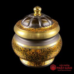 Lư Trầm Bằng Đồng Vân Đá Đen Cao Cấp 2 2 1