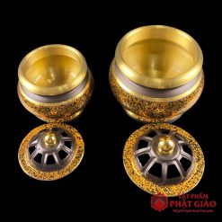 Lư Trầm Bằng Đồng Vân Đá Đen Cao Cấp 4 4 1