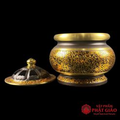 Lư Trầm Bằng Đồng Vân Đá Đen Cao Cấp 5 5