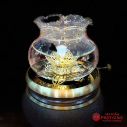 Đèn Dầu Bằng Đồng Vân Đá Đen Sần Cao Cấp 3 7