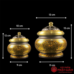 Lư Trầm Bằng Đồng Vân Đá Đen Cao Cấp 7 8 4