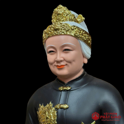 Tượng Bà Cố Hỷ Composite Sơn GấmY Đen, Cao 50cm 5 Tuong Ba Co Hy Composite Son GamY Den Cao 50cm vppg 5