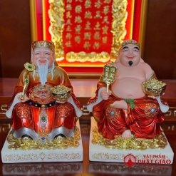 Bộ Tượng Tài Địa Bằng Bột Đá Sơn Đỏ, Cao 20cm, 25cm, 30cm 6 bo tai dia bang bot da son do cao 20cm 25cm 30cm vat pham phat giao la boi 3