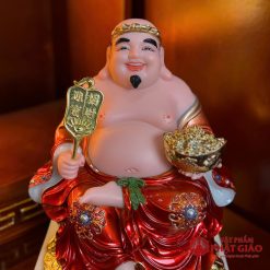 Bộ Tượng Tài Địa Bằng Bột Đá Sơn Đỏ, Cao 20cm, 25cm, 30cm 3 bo tai dia bang bot da son do cao 20cm 25cm 30cm vat pham phat giao la boi 6