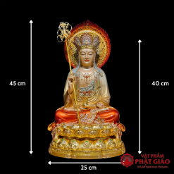 Bộ Tượng Ta Bà Tam Thánh Bằng Đồng Men Cổ Có Lá Đề, Cao 30cm, 40cm, 48cm 1 bo tuong ta ba tam thanh bang dong men co ca la de cao 30cm 40cm 48cm vat pham phat giao la boi 5