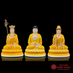 Bộ Tượng Ta Bà Tam Thánh Bột Đá Hổ Phách, Cao 30cm, 35cm, 40cm, 48cm 7 bo tuong ta ba tam thanh bot da ho phach cao 30cm 35cm 40cm 48cm vat pham phat giao la boi 2