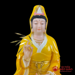 Bộ Tượng Ta Bà Tam Thánh Bột Đá Hổ Phách, Cao 30cm, 35cm, 40cm, 48cm 4 bo tuong ta ba tam thanh bot da ho phach cao 30cm 35cm 40cm 48cm vat pham phat giao la boi 5
