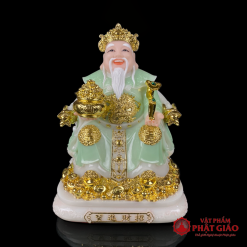 bo tuong than tai tho dia bang bot da mau xanh vien vang cao cap cao 20cm 25cm 30cm vat pham phat giao la boi 4