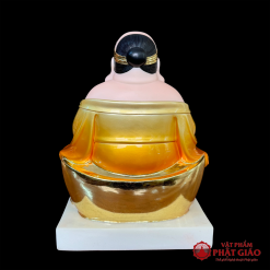 Bộ Tượng Thần Tài Thổ Địa Bằng Bột Đá Sơn Vàng, Cao 20cm, 25cm, 30cm 2 bo tuong than tai tho dia bang bot da son vang cao 20cm 25cm 30cm vat pham phat giao la boi 5