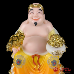 bo tuong than tai tho dia bang bot da son vang cao 20cm 25cm 30cm vat pham phat giao la boi 8