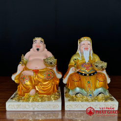 bo tuong than tai tho dia bang bot da son vang cao cap cao 20cm 25cm 30cm vat pham phat giao la boi 2