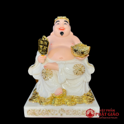 bo tuong than tai tho dia bang bot da trang vien vang cao cap cao 20cm 25cm 30cm vat pham phat giao la boi 4