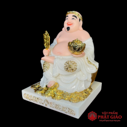 bo tuong than tai tho dia bang bot da trang vien vang cao cap cao 20cm 25cm 30cm vat pham phat giao la boi 6