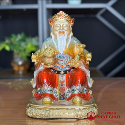 Bộ Tượng Thần Tài Thổ Địa Bằng Đồng Cao Cấp Sơn Đỏ, Cao 25cm, 30cm 4 bo tuong than tai tho dia bang dong cao cap son do cao 25cm 30cm vat pham phat giao la boi 3