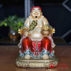 Bộ Tượng Thần Tài Thổ Địa Bằng Đồng Cao Cấp Sơn Đỏ, Cao 25cm, 30cm 3 bo tuong than tai tho dia bang dong cao cap son do cao 25cm 30cm vat pham phat giao la boi 4