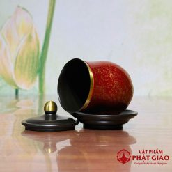 Cốc Nước Thờ Đồng Vân Đá Đỏ, Nhiều Kích Cỡ 1 coc nuoc tho dong van da do nhieu kich co 3