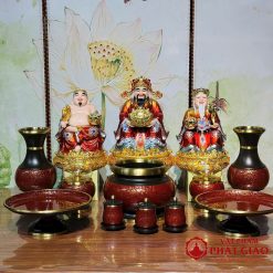 Cốc Nước Thờ Đồng Vân Đá Đỏ, Nhiều Kích Cỡ 4 coc nuoc tho dong van da do nhieu kich co 5
