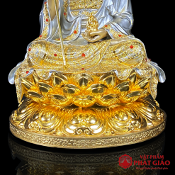 Tượng Địa Tạng Bồ Tát Bằng Đồng Men Cổ Áo Bạc, Cao 30cm, 40cm, 48cm, 60cm 1 tuong dia tang bo tat bang dong men co ao bac cao 30cm 40cm 48cm 65cm vat pham phat giao la boi 6