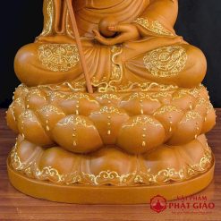 Tượng Địa Tạng Bồ Tát Bằng Gỗ Long Não Điểm Vàng, Cao 40cm, 48cm, 65cm 2 tuong dia tang bo tat bang go long nao diem vang cao 40cm 48cm 65cm vat pham phat giao la boi 4