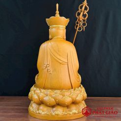 Tượng Địa Tạng Bồ Tát Bằng Gỗ Long Não Điểm Vàng, Cao 40cm, 48cm, 65cm 1 tuong dia tang bo tat bang go long nao diem vang cao 40cm 48cm 65cm vat pham phat giao la boi 5