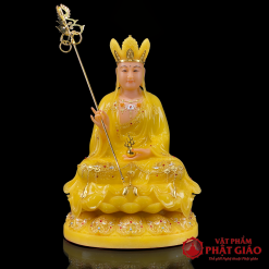 Tượng Địa Tạng Bồ Tát Bột Đá Thạch Anh Viền Vàng Ngồi Hoa Sen, Cao 30cm, 40cm, 48cm, 65cm 5 tuong dia tang bo tat bot da thach anh vien vang ngoi hoa sen cao 30cm 40cm 48cm 65cm vat pham phat giao la boi 2
