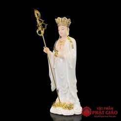 Tượng Địa Tạng Vương Bồ Tát Đứng Mây Bằng Bột Đá Trắng, Cao 48cm, 65cm 4 tuong dia tang bo tat dung may bang bot da trang cao 48cm 65cm vat pham phat giao la boi 3