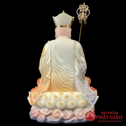 Tượng Địa Tạng Bồ Tát Ngồi Đế Non Nước Phú Quý Vẽ Hoa Bằng Bột Đá, Cao 40cm, 48cm, 65cm, 90cm, 105cm, 125cm 3 tuong dia tang bo tat ngoi de non nuoc phu quy ve hoa bang bot da cao 40cm 48cm 65cm 90cm 105cm 125cm vat pham phat giao la boi 4