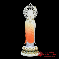 Tượng Địa Tạng Vương Bồ Tát Đứng Có Lá Đề, Cao 40cm, 48cm, 65cm 3 tuong dia tang vuong bo tat dung co la de bang bot da cao 40cm 48cm 65cm vat pham phat giao la boi 4