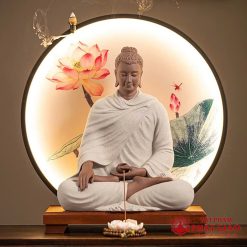 Tượng Phật Thích Ca Mâu Ni Bằng Gốm Sứ Cao 40cm (Cả Đèn) Trang Trí Bàn Thờ, Phòng Khách, Bàn Làm Việc 7 tuong phat thich ca mau ni bang gom su cao 40cm ca den trang tri phong khach ban tho vat pham phat giao la boi 3