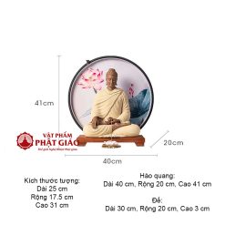 Tượng Phật Thích Ca Mâu Ni Bằng Gốm Sứ Cao 40cm (Cả Đèn) Trang Trí Bàn Thờ, Phòng Khách, Bàn Làm Việc 5 tuong phat thich ca mau ni bang gom su cao 40cm ca den trang tri phong khach ban tho vat pham phat giao la boi 5