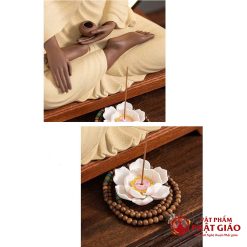 Tượng Phật Thích Ca Mâu Ni Bằng Gốm Sứ Cao 40cm (Cả Đèn) Trang Trí Bàn Thờ, Phòng Khách, Bàn Làm Việc 3 tuong phat thich ca mau ni bang gom su cao 40cm ca den trang tri phong khach ban tho vat pham phat giao la boi 7