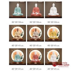Tượng Phật Thích Ca Mâu Ni Bằng Gốm Sứ Cao 40cm (Cả Đèn) Trang Trí Bàn Thờ, Phòng Khách, Bàn Làm Việc 1 tuong phat thich ca mau ni bang gom su cao 40cm ca den trang tri phong khach ban tho vat pham phat giao la boi 9