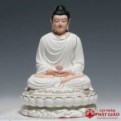 tuong phat thich ca mau ni bang gom su cao cap y trang vien vang cao 30cm 40cm 48cm vat pham phat giao la boi 2