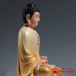 Tượng Phật Thích Ca Bằng Gốm Sứ Cao Cấp Y Vàng Vẽ Hoa, Cao 30cm, 40cm, 48cm 2 tuong phat thich ca mau ni bang gom su cao cap y trang vien vang cao 30cm 40cm 48cm vat pham phat giao la boi 4 1