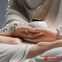 tuong phat thich ca mau ni bang gom su cao cap y trang vien vang cao 30cm 40cm 48cm vat pham phat giao la boi 4