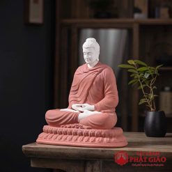 tuong phat thich ca ngoi thien bang gom su cao 35cm trang tri ban tho phong khach ban lam viec vat pham phat giao la boi 4