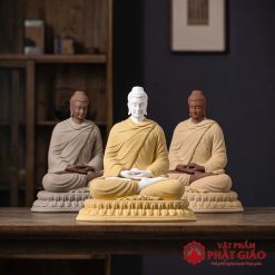tuong phat thich ca ngoi thien bang gom su cao 35cm trang tri ban tho phong khach ban lam viec vat pham phat giao la boi 5
