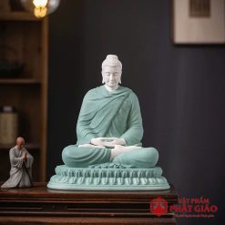 tuong phat thich ca ngoi thien bang gom su cao 35cm trang tri ban tho phong khach ban lam viec vat pham phat giao la boi 6