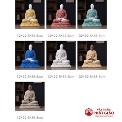 tuong phat thich ca ngoi thien bang gom su cao 35cm trang tri ban tho phong khach ban lam viec vat pham phat giao la boi 7