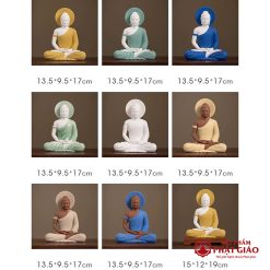 tuong phat thich ca ngoi thien kiet gia bang gom su cao 17cm 19cm vat pham phat giao la boi 13