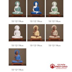 tuong phat thich ca ngoi thien kiet gia bang gom su cao 17cm 19cm vat pham phat giao la boi 14