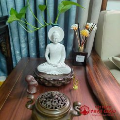 tuong phat thich ca ngoi thien kiet gia bang gom su cao 17cm 19cm vat pham phat giao la boi 5