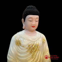 tuong phat thich ca tinh tam ngoi de may bang bot da son phu quy cao 40cm 5