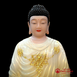 tuong phat thich ca tinh tam ngoi de may bang bot da son phu quy cao 40cm 7