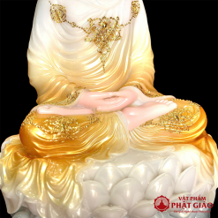 tuong phat thich ca tinh tam ngoi de may bang bot da son phu quy cao 40cm 8