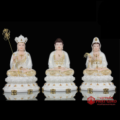 tuong ta ba tam thanh bang bot da trang dat vang cao 30cm 40cm 48cm vat pham phat giao la boi 2