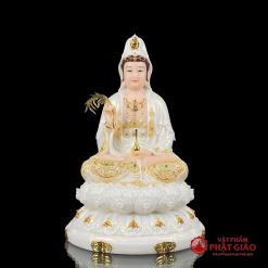 tuong ta ba tam thanh bang bot da trang dat vang cao 30cm 40cm 48cm vat pham phat giao la boi 5